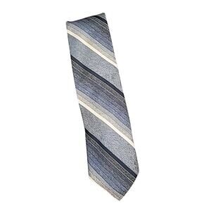 He Man Shops Men's Necktie Tie Texturized Polyester Blue Light Blue Striped